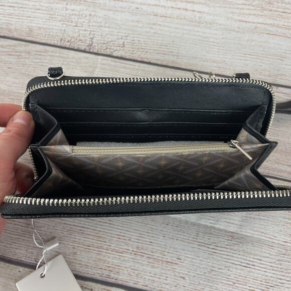 CXL Christian Lacroix Blake Pebble Clutch Crossbody Wallet Black - Picture 8 of 9